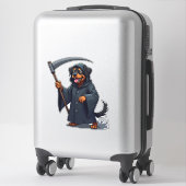 Grim Sensenmann Rottweiler Dog Aufkleber (Koffer)