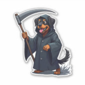 Grim Sensenmann Rottweiler Dog Aufkleber (Vorderseite)