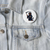 Grim Sensenmann Rottweiler Dog Button (Beispiel)