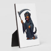 Grim Sensenmann Rottweiler Dog Fotoplatte (Seite)