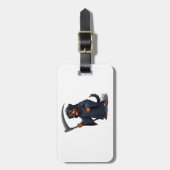 Grim Sensenmann Rottweiler Dog Gepäckanhänger (Vorderseite vertikal)
