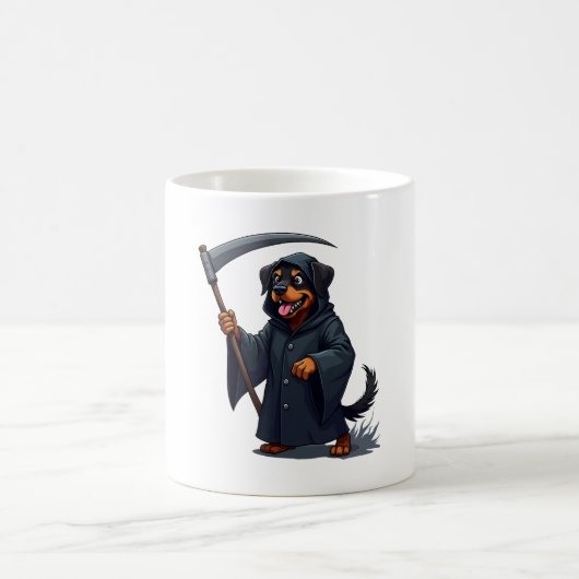 Grim Sensenmann Rottweiler Dog Kaffeetasse (Mittel)