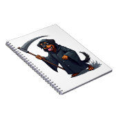 Grim Sensenmann Rottweiler Dog Notizblock (Rechte Seite)