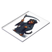 Grim Sensenmann Rottweiler Dog Notizblock (Linke Seite)