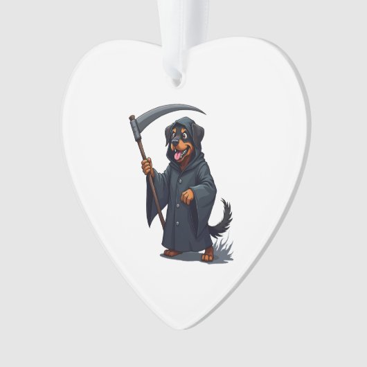 Grim Sensenmann Rottweiler Dog Ornament (Vorderseite)