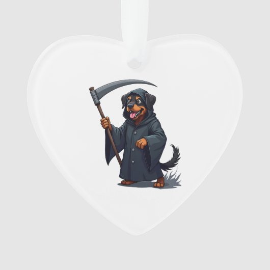 Grim Sensenmann Rottweiler Dog Ornament (Vorderseite)