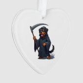 Grim Sensenmann Rottweiler Dog Ornament (Vorderseite)