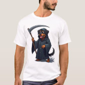 Grim Sensenmann Rottweiler Dog T-Shirt (Vorderseite)