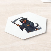 Grim Sensenmann Rottweiler Dog Untersetzer (angewinkelt)