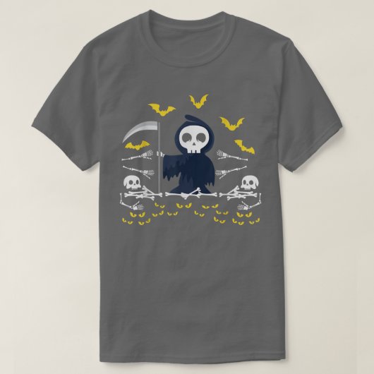 Grim Sensenmann Skeleton Fictophilia T-Shirt (Design vorne)