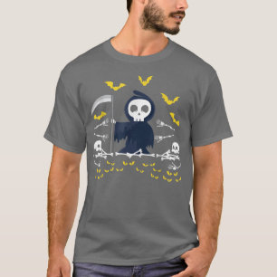 Grim Sensenmann Skeleton Fictophilia  T-Shirt