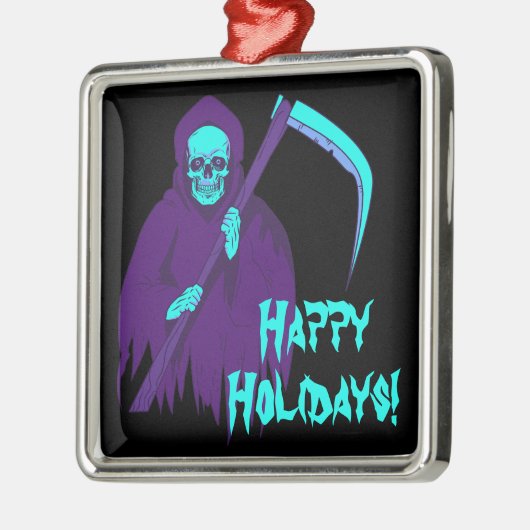 Grim Sensenmann Spooky Horror Ornament Aus Metall (Links)