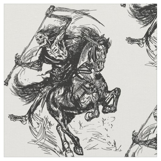 Grim-Sensenmann Stoff (Nahaufnahme)