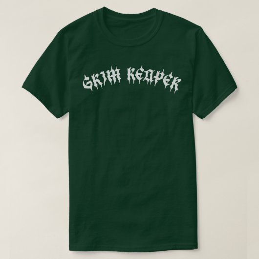 Grim Sensenmann Typografie T-Shirt (Design vorne)
