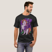 Grim Sensenmann Unicorn Pastel Goth Death Skeleton T-Shirt (Vorne ganz)