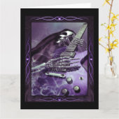 Grim Sensenmanns Gitarre Big Grußkarte Karte (Gelbe Blume)