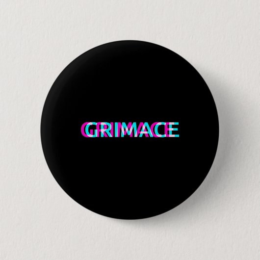Grimace Edgy Aesthetic Grunge Emo Pastel Goth Hall Button (Vorderseite)