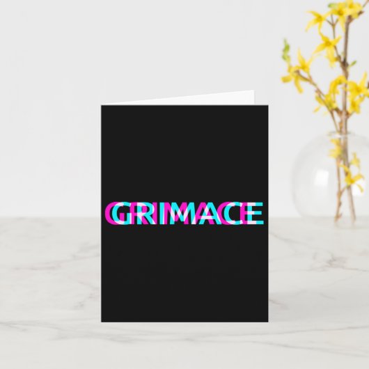 Grimace Edgy Aesthetic Grunge Emo Pastel Goth Hall Karte (Gelbe Blume)