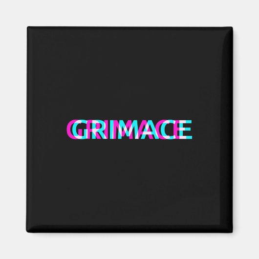 Grimace Edgy Aesthetic Grunge Emo Pastel Goth Hall Magnet (Vorne)