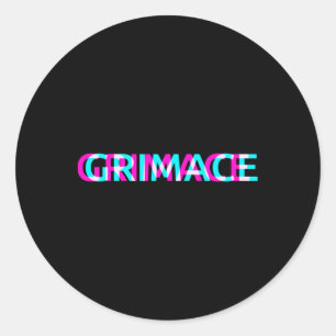 Grimace Edgy Aesthetic Grunge Emo Pastel Goth Hall Runder Aufkleber