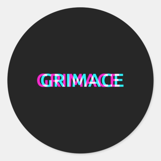 Grimace Edgy Aesthetic Grunge Emo Pastel Goth Hall Runder Aufkleber (Vorderseite)