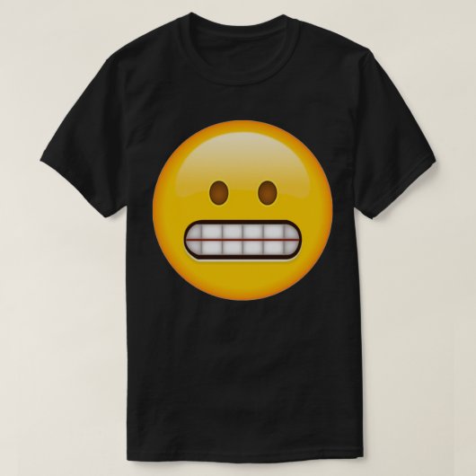 Grimacering Face Emoji T-Shirt (Design vorne)