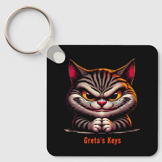 Grimacing Cat Schlüsselanhänger (Vorderseite)