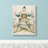 Grimaldi als Clown Leinwanddruck (Insitu (Holzboden))