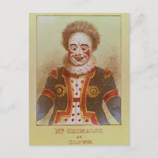 Grimaldi als Clown Postkarte (Vorderseite)