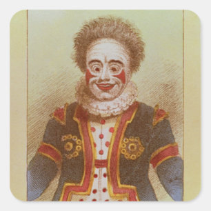 Grimaldi als Clown Quadratischer Aufkleber
