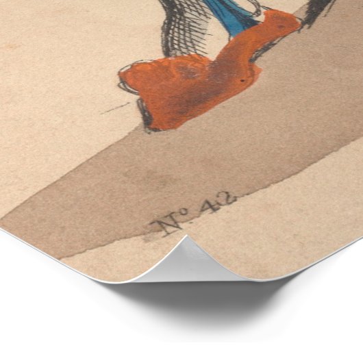 Grimaldi als Joey der Clown 1822 Poster (Ecke)