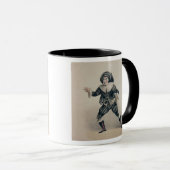 Grimaldi als Scaramouche, vom Commedia dell'Ar Tasse (VorderseiteRechts)