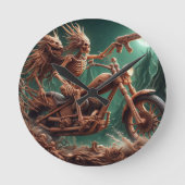 Grimbone und Skulldust montierten ihren großen Cho Runde Wanduhr (Vorderseite)