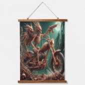Grimbone und Skulldust montierten ihren großen Cho Wandteppich Mit Holzrahmen (Vorderseite)