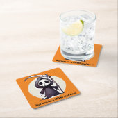 Grimischer Sensenmann - Benutzerdefiniert Rechteckiger Pappuntersetzer (Vor Ort)