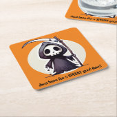 Grimischer Sensenmann - Benutzerdefiniert Rechteckiger Pappuntersetzer (angewinkelt)