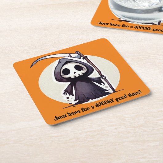 Grimischer Sensenmann - Benutzerdefiniert Rechteckiger Pappuntersetzer (angewinkelt)