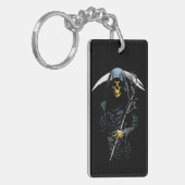 Grimischer Sensenmann: Dunkle Eleganz Schlüsselanhänger (Vorderseite links)