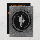 Grimischer Sensenmann Einladung (Vorne/Hinten)