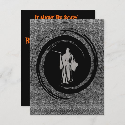 Grimischer Sensenmann Einladung (Vorne/Hinten)