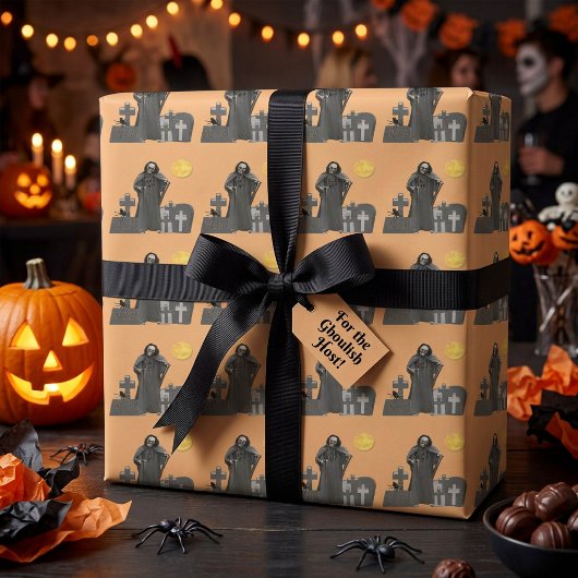 Grimischer Sensenmann Graveyard Geschenkpapier
