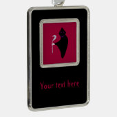 Grimischer Sensenmann Halloween Custom Ornament Rahmen-Ornament Silber (Rechts)