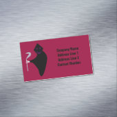 Grimischer Sensenmann Halloween Personalisiert Magnetische Visitenkarte (Beispiel)