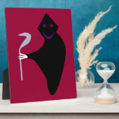 Grimischer Sensenmann Halloween Plaque Fotoplatte (Seite)