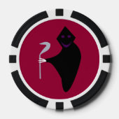 Grimischer Sensenmann Halloween Pokerchips (Vorderseite)