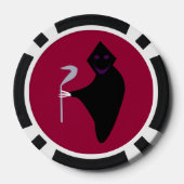 Grimischer Sensenmann Halloween Pokerchips (Rückseite)