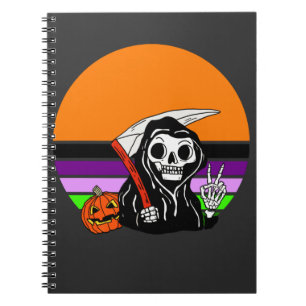 Grimischer Sensenmann - Halloween Sunset Jack O'La Notizblock