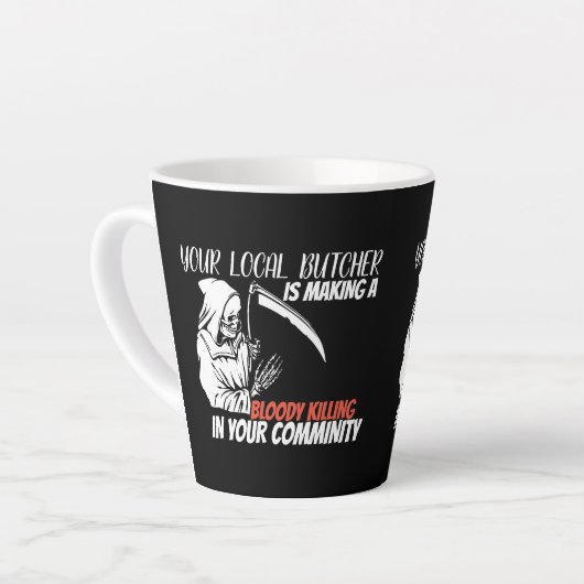 Grimischer Sensenmann Milchtasse (Linke Ecke)