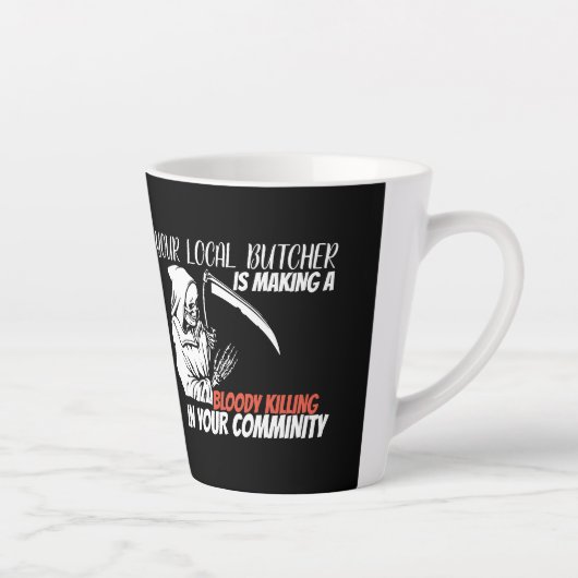 Grimischer Sensenmann Milchtasse (Rechts)