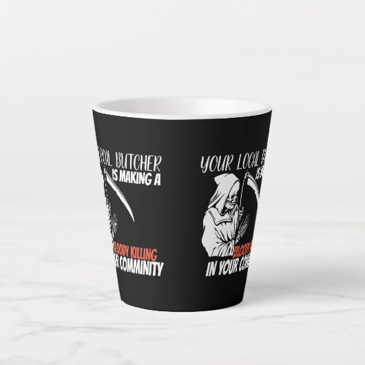 Grimischer Sensenmann Milchtasse (Vorderseite)